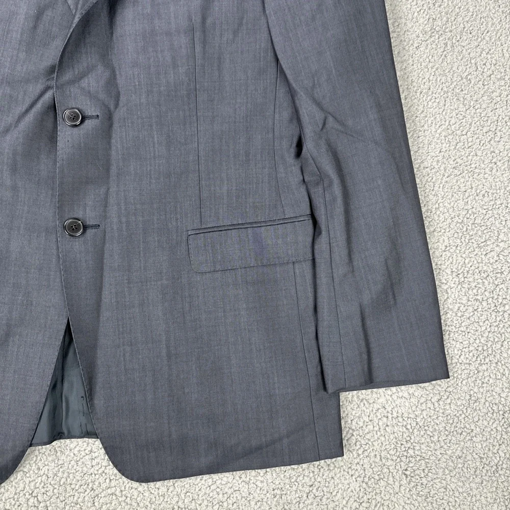 Ermenegildo Zegna Modern Slim City Wool Mohair Blazer Men 42L Blue Double Vented